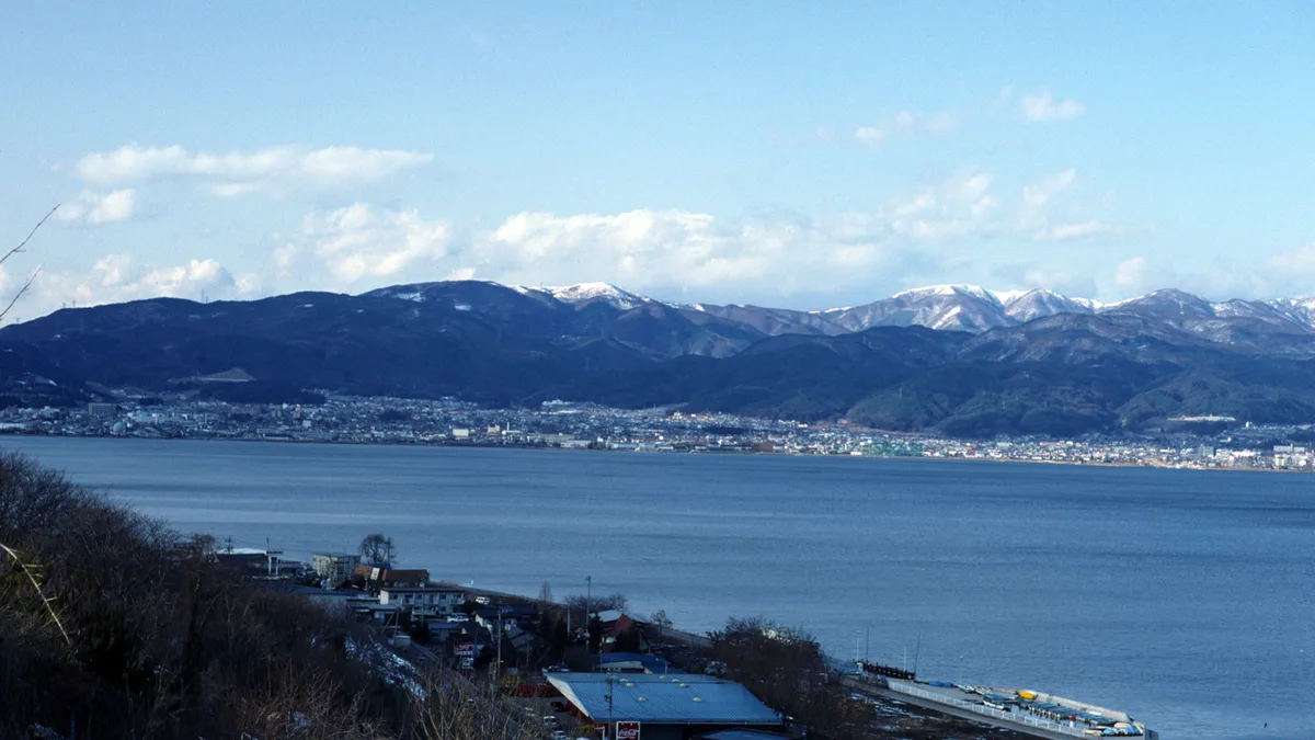Lake Suwa in Japan