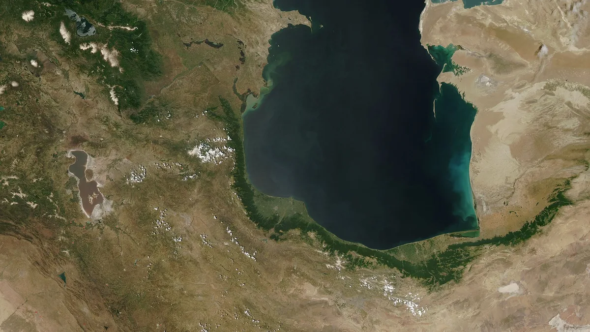 Caspian Sea in Kazakhstan