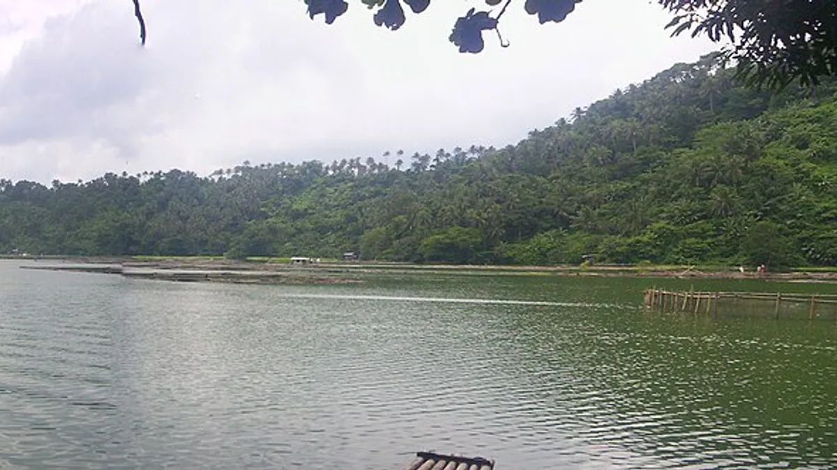 Lake Calibato in Philippines