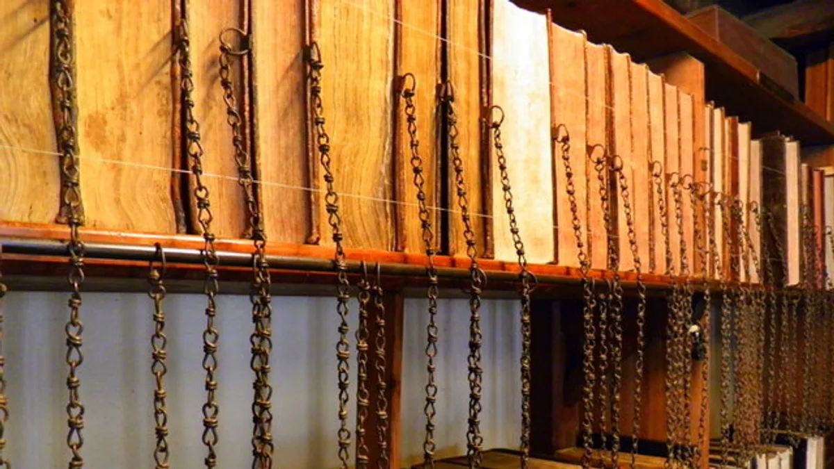 Wimborne Minster Chained Library in United Kingdom