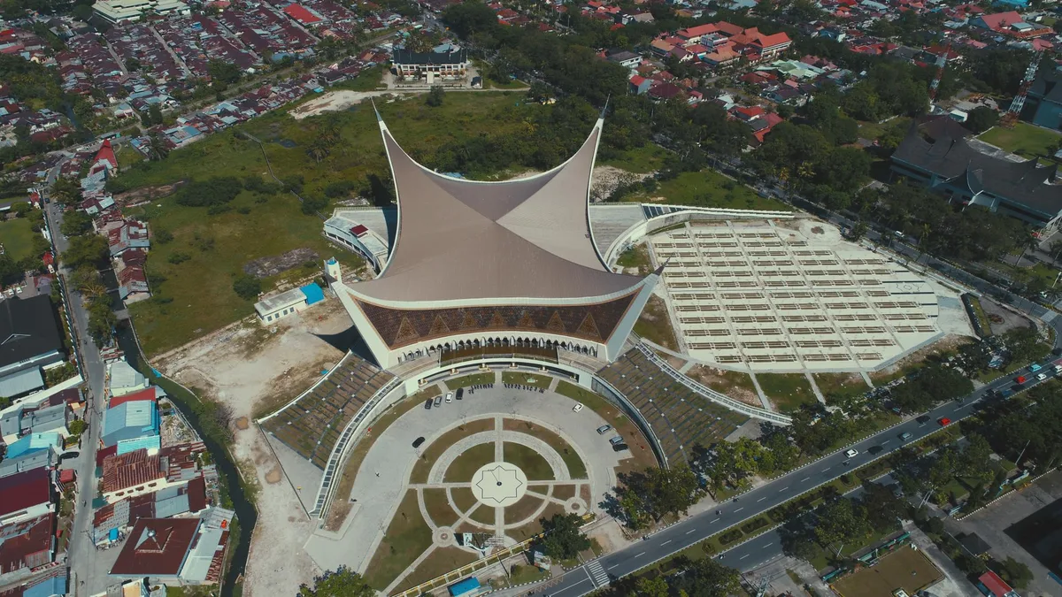 Grand Mosque of West Sumatra in Indonesia