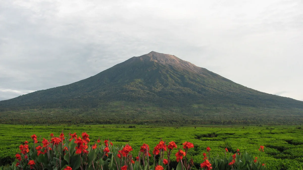 Mount Kerinci in Indonesia