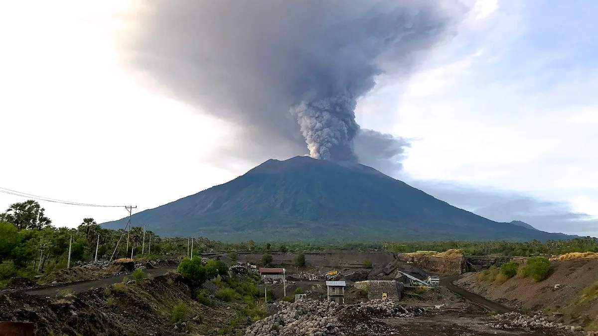 Mount Agung in Indonesia