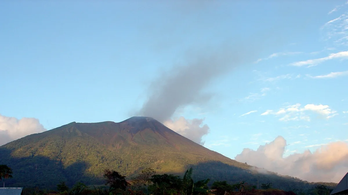 Mount Gamalama in Indonesia