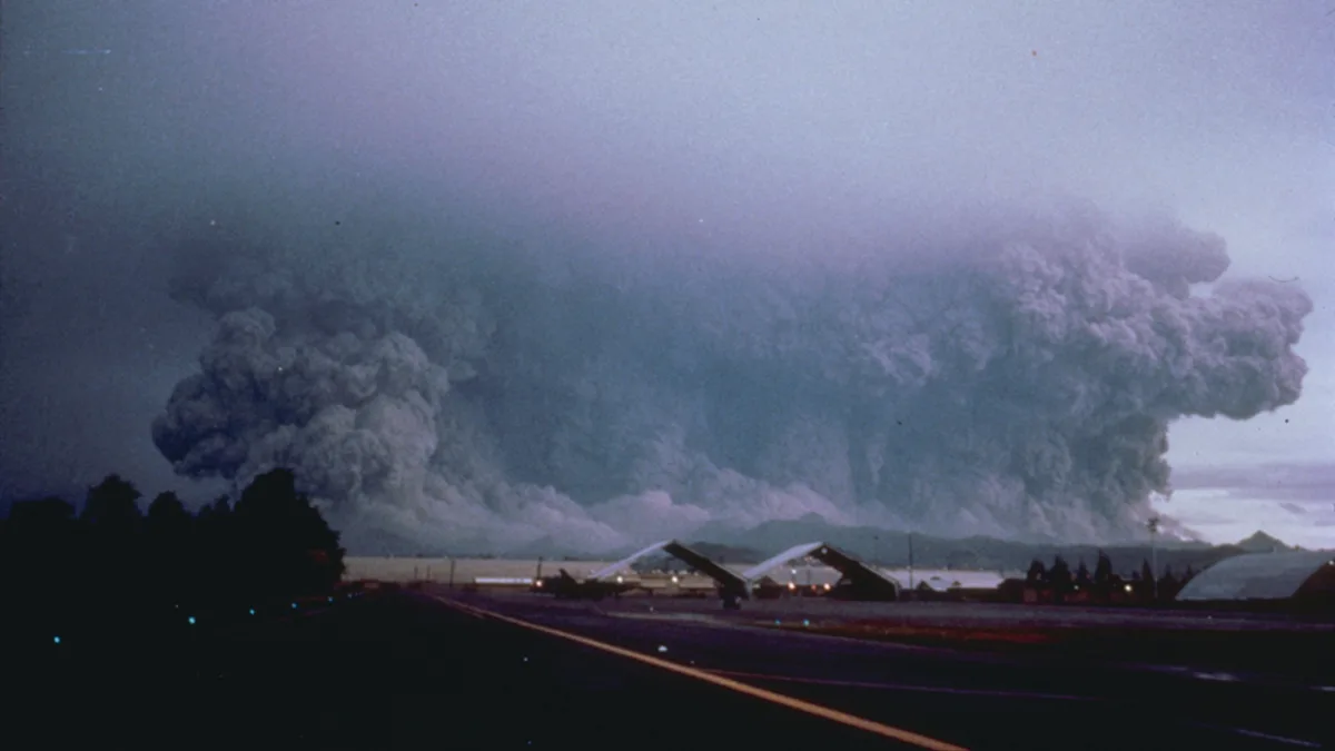 Mount Pinatubo in Philippines