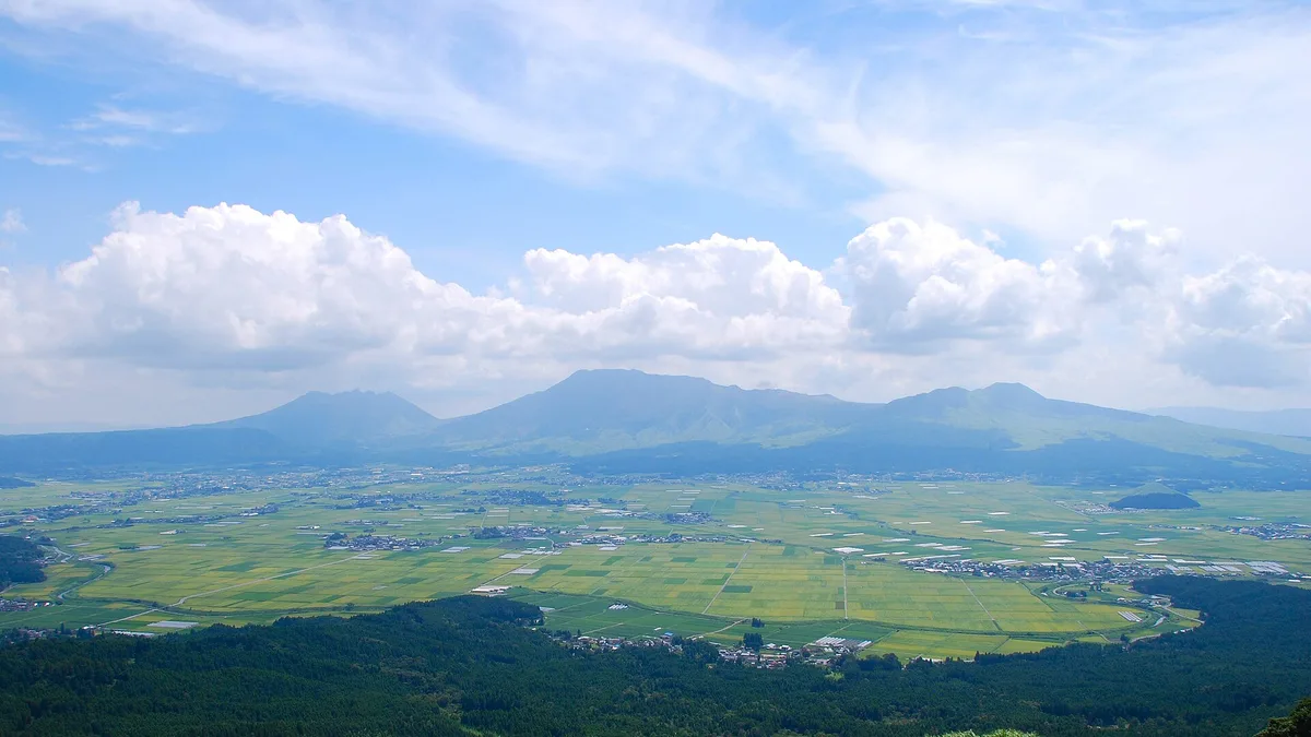 Aso-Kuju National Park in Japan