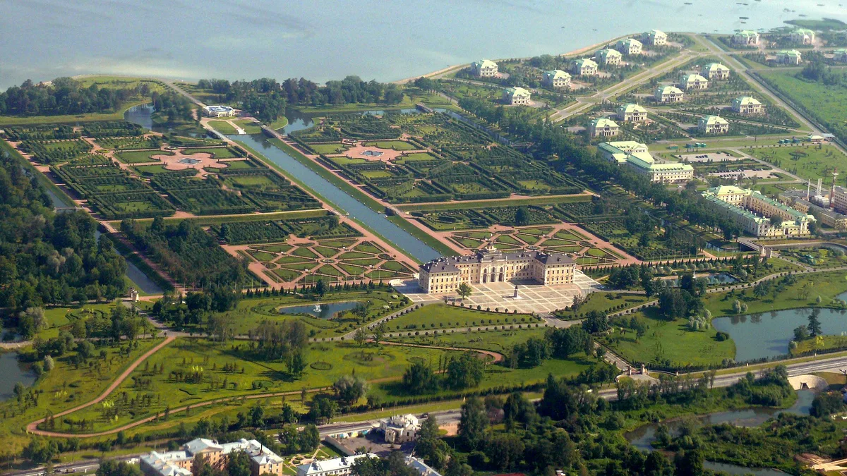 Peter I Palace in Strelna in Russia