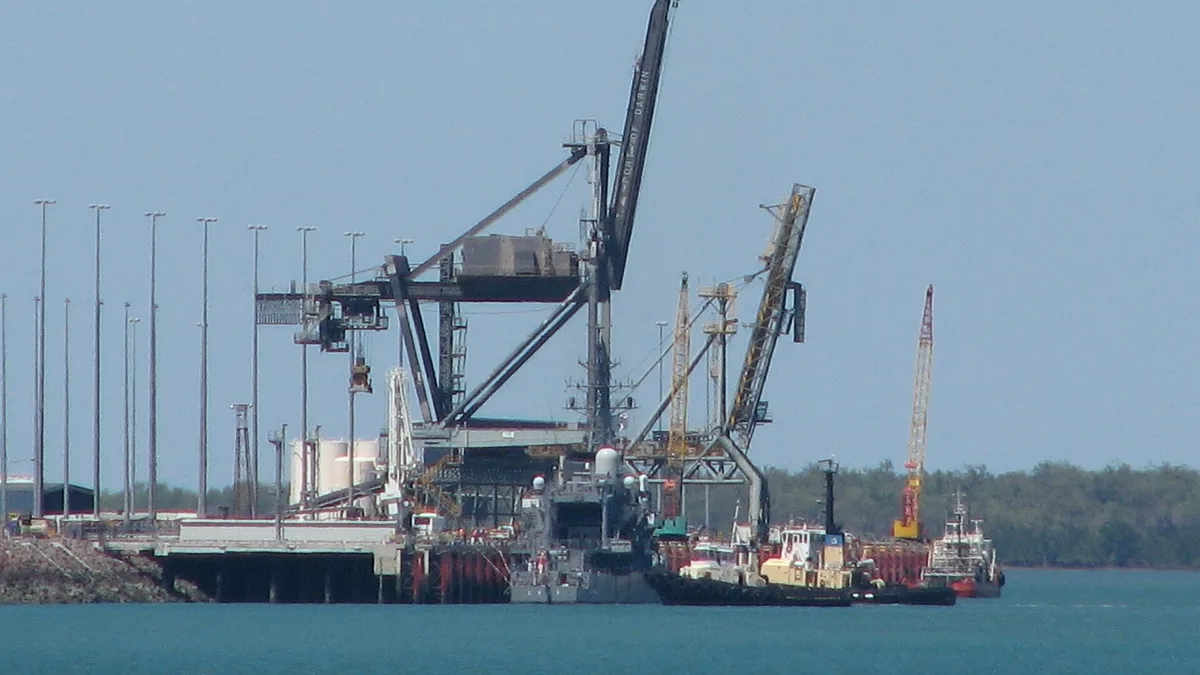 Port of Darwin in Australia