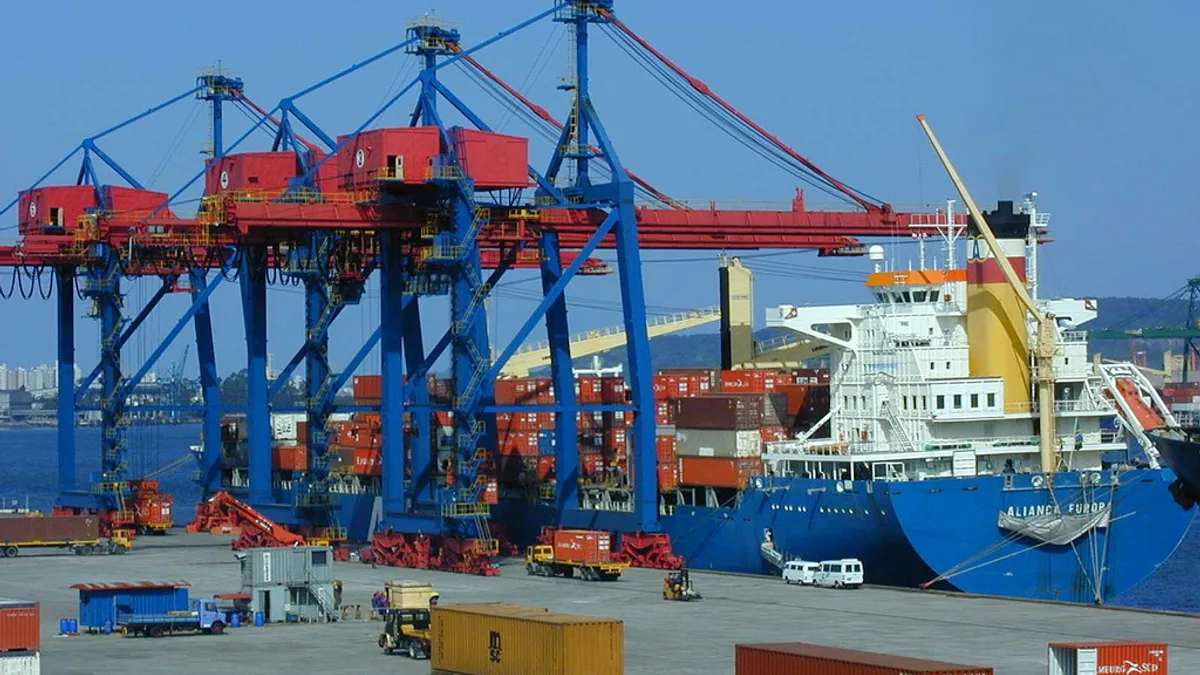 Port of Santos in Brazil