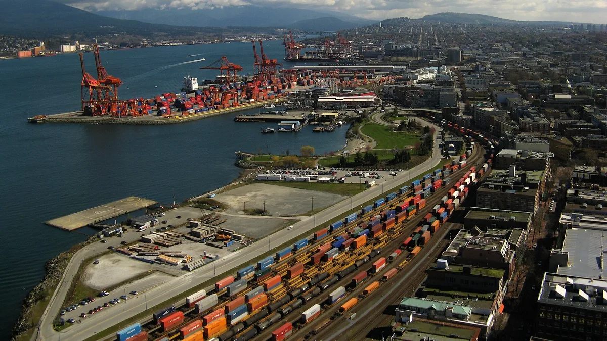 Port of Vancouver in Canada