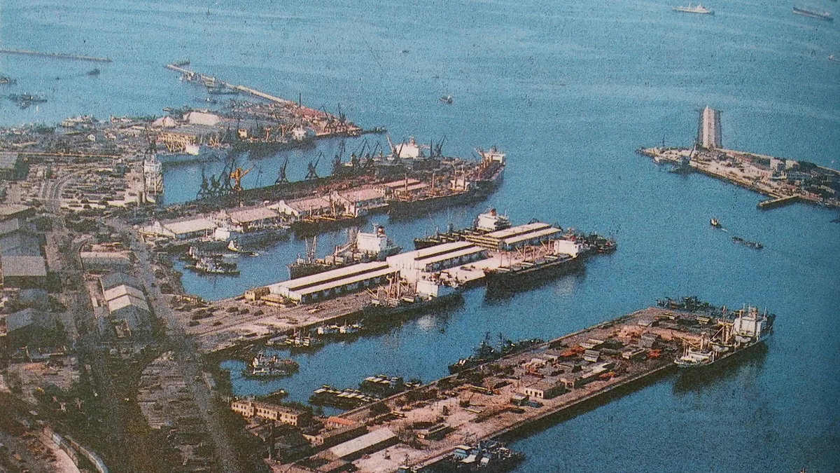 Port of Qingdao in China