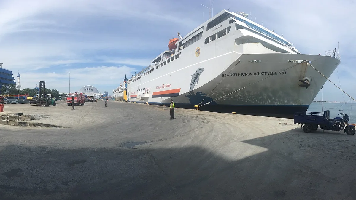 Port of Makassar in Indonesia
