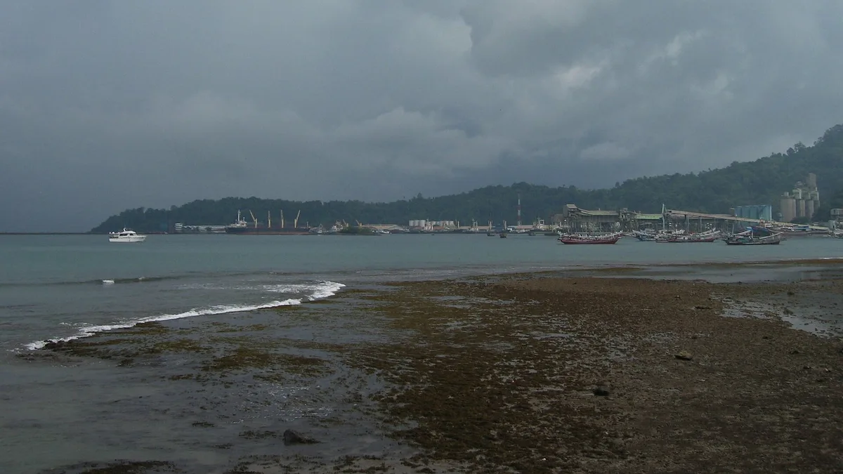 Port of Teluk Bayur in Indonesia