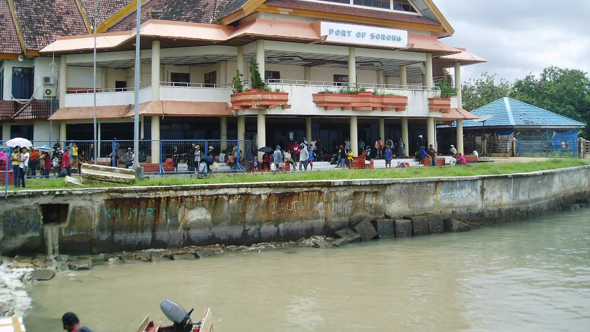 Port of Sorong in Indonesia