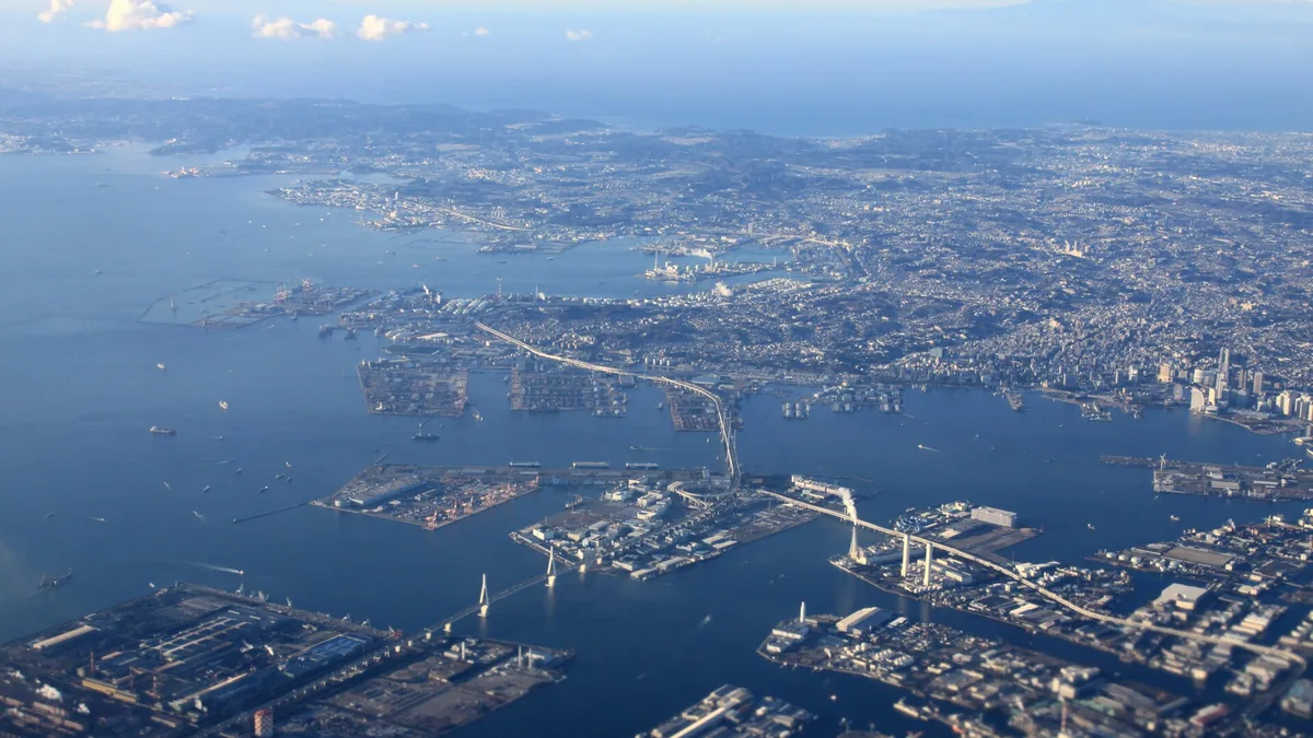 Port of Yokohama in Japan