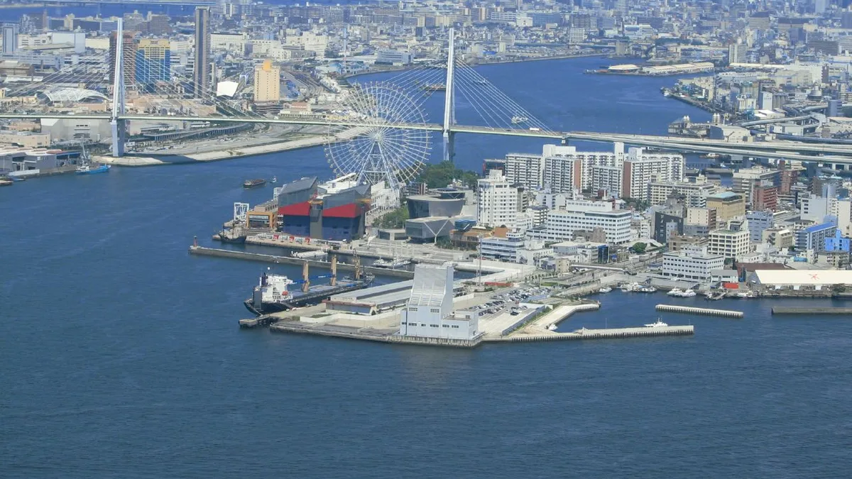 Port of Osaka in Japan