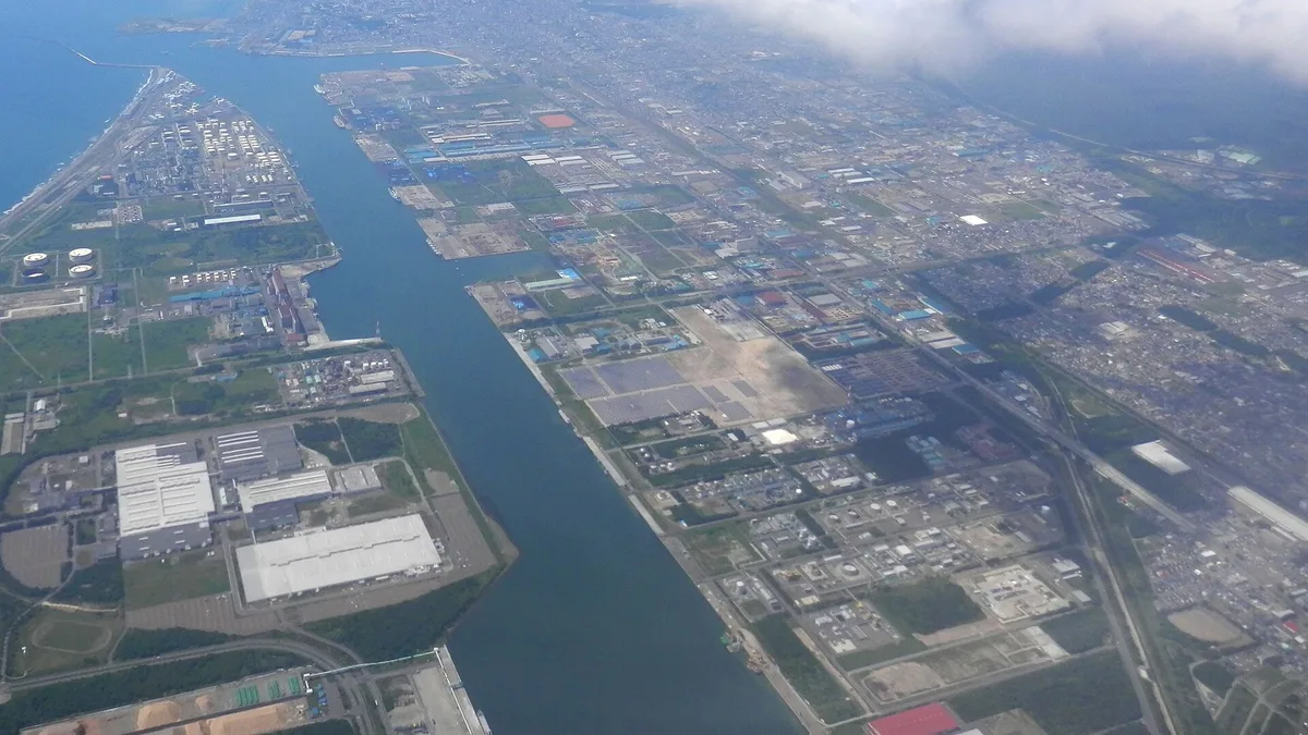 Port of Tomakomai in Japan