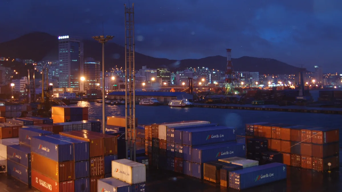 Port of Busan in South Korea