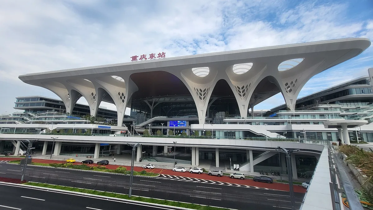 Chongqing East Railway Station in China