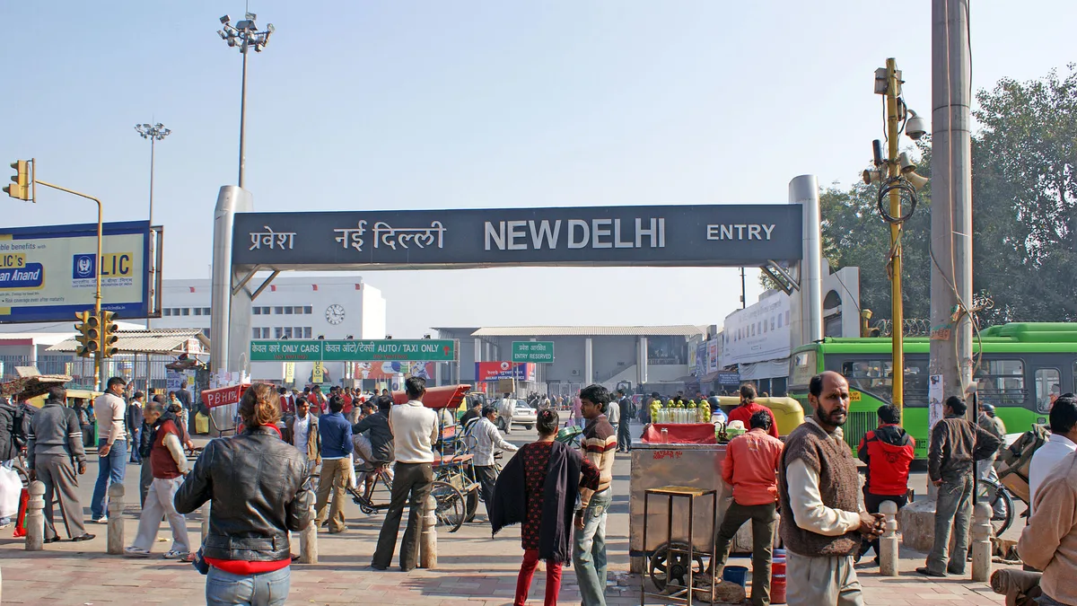 New Delhi Railway Station in India