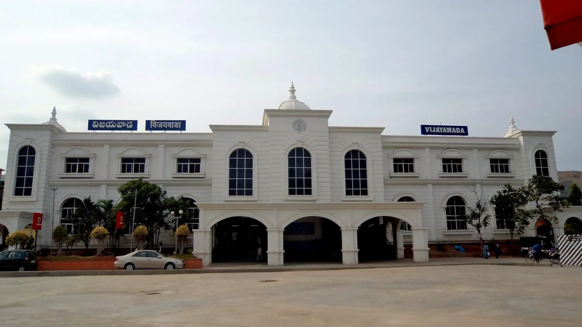 Vijayawada Junction Railway Station in India