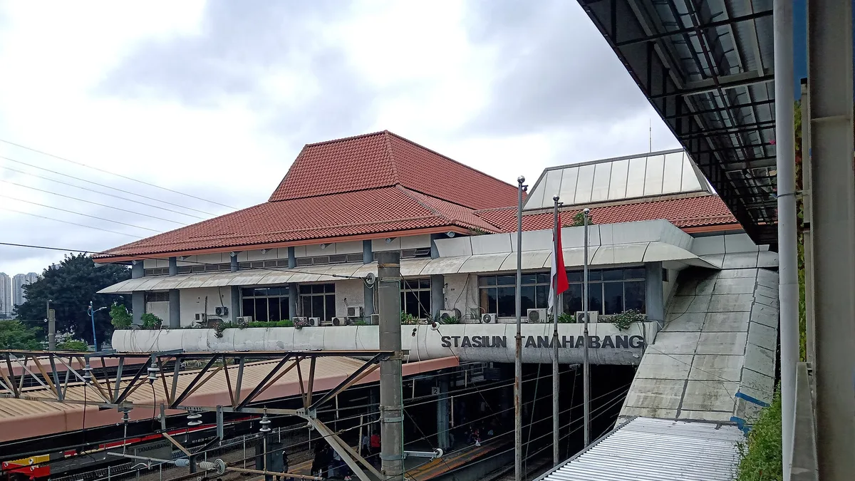 Tanah Abang Railway Station in Indonesia