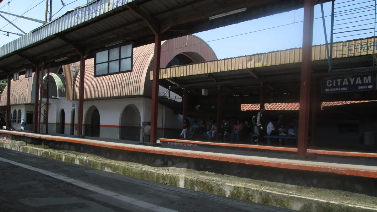 Citayam Railway Station in Indonesia