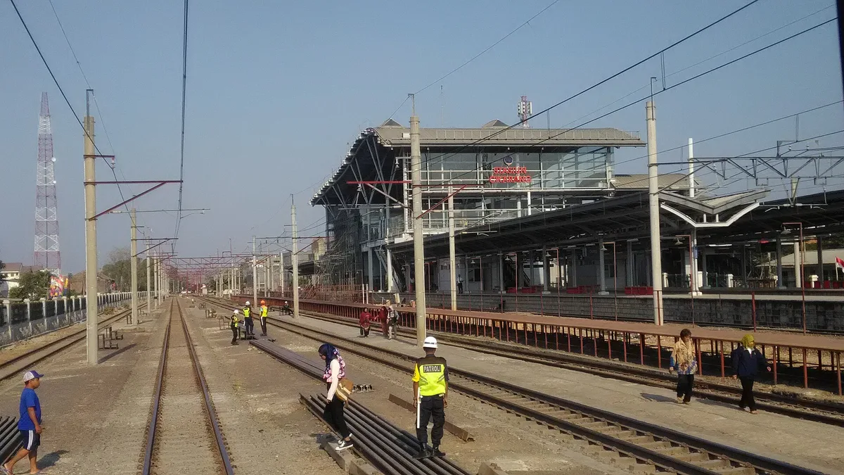 Cikarang Railway Station in Indonesia
