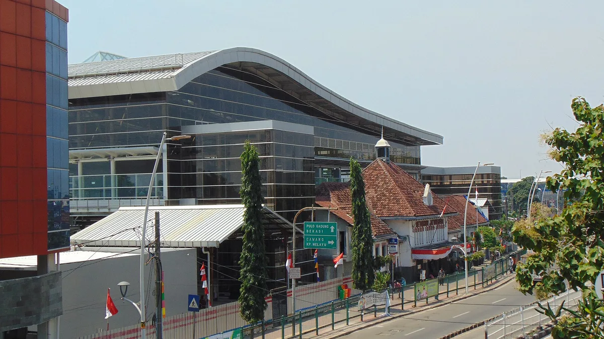 Jatinegara Railway Station in Indonesia