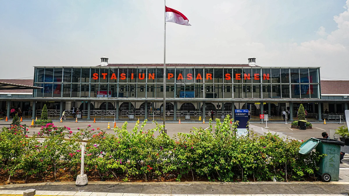 Pasar Senen Railway Station in Indonesia
