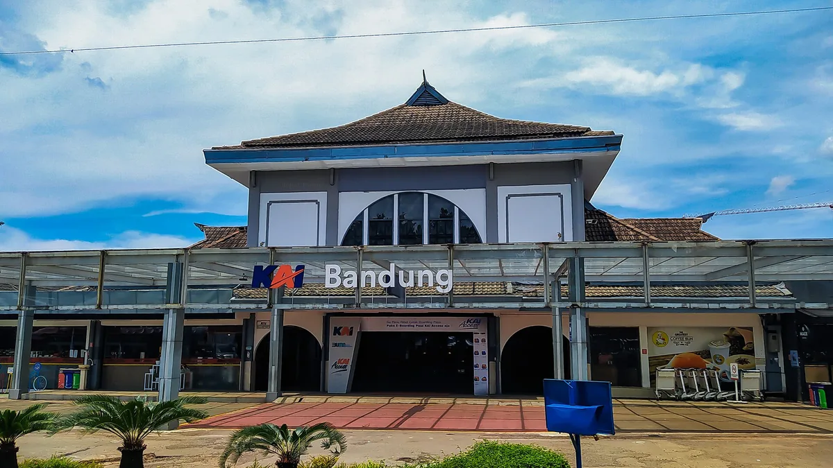 Bandung Railway Station in Indonesia
