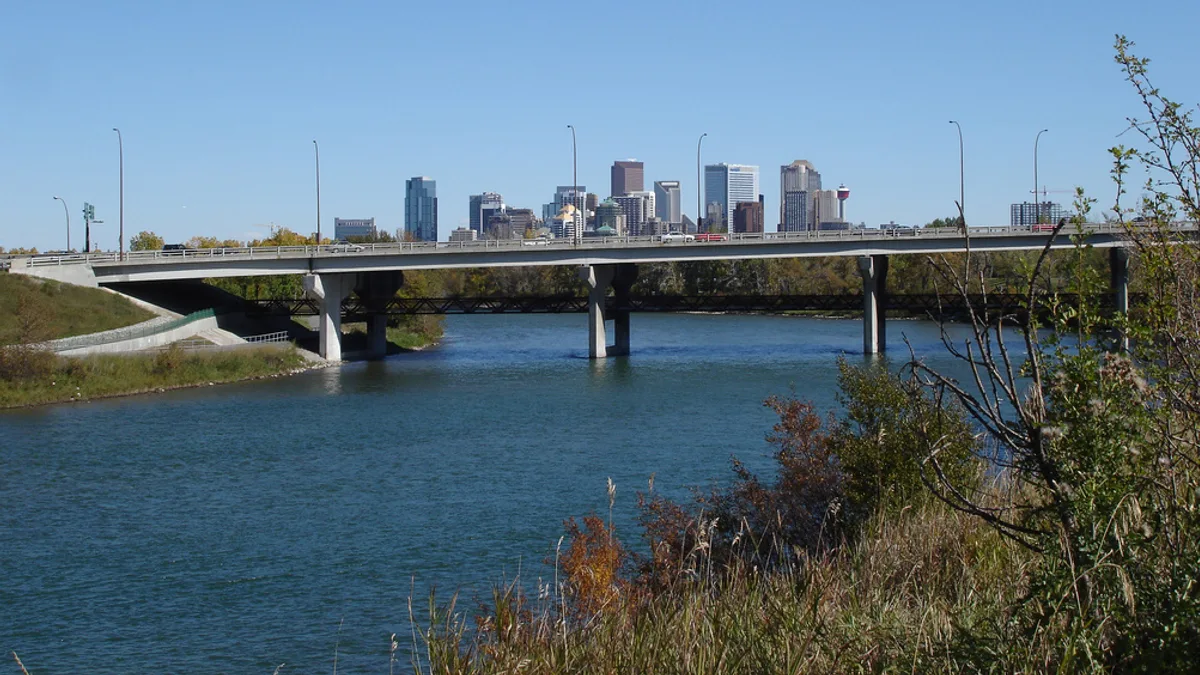 Bow River in Canada