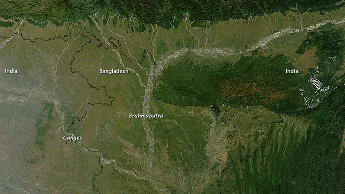 Brahmaputra River in India