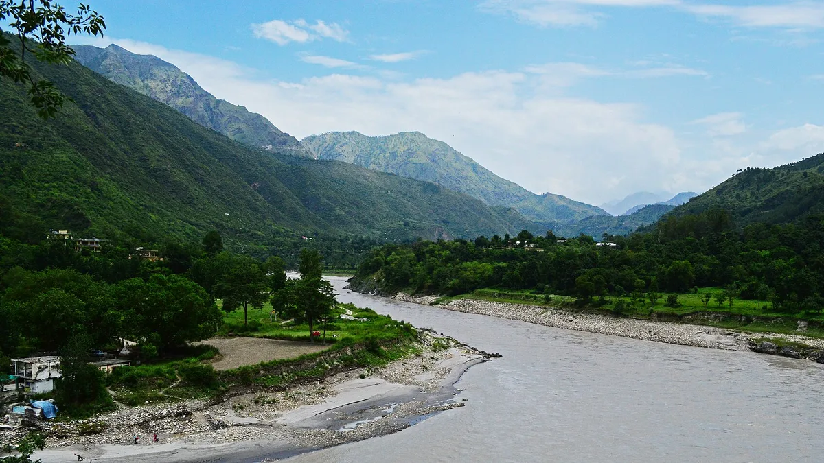 Sutlej River in India