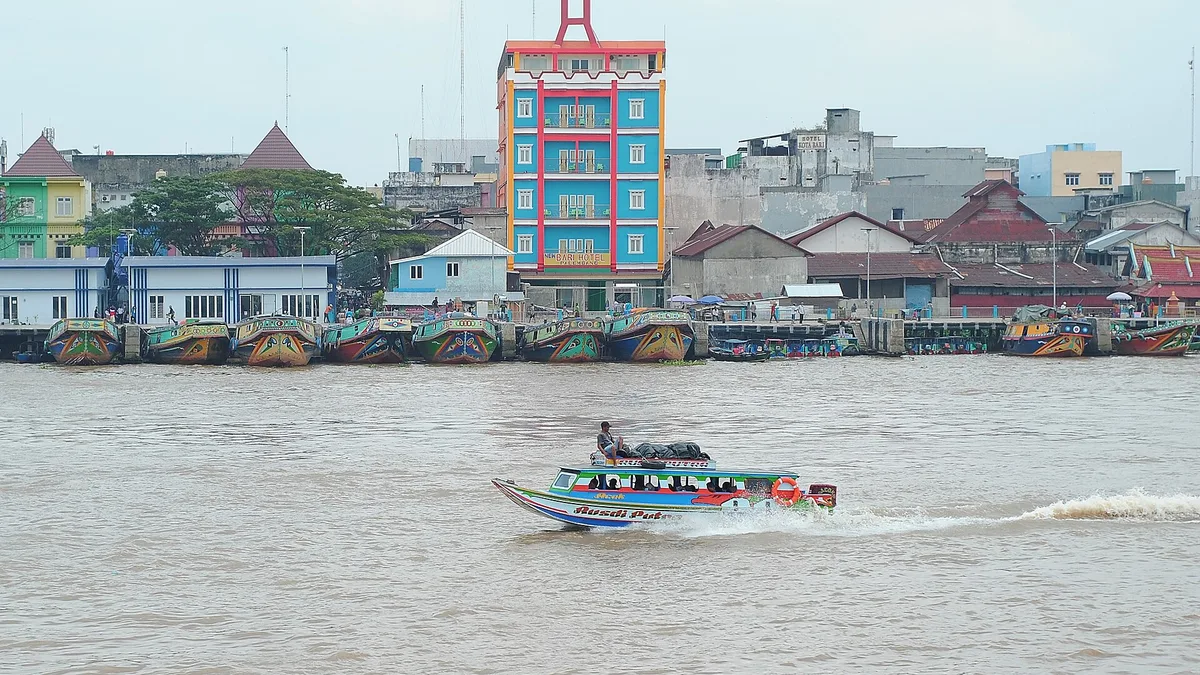 Musi River in Indonesia