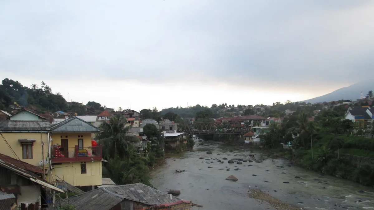 Cisadane River in Indonesia