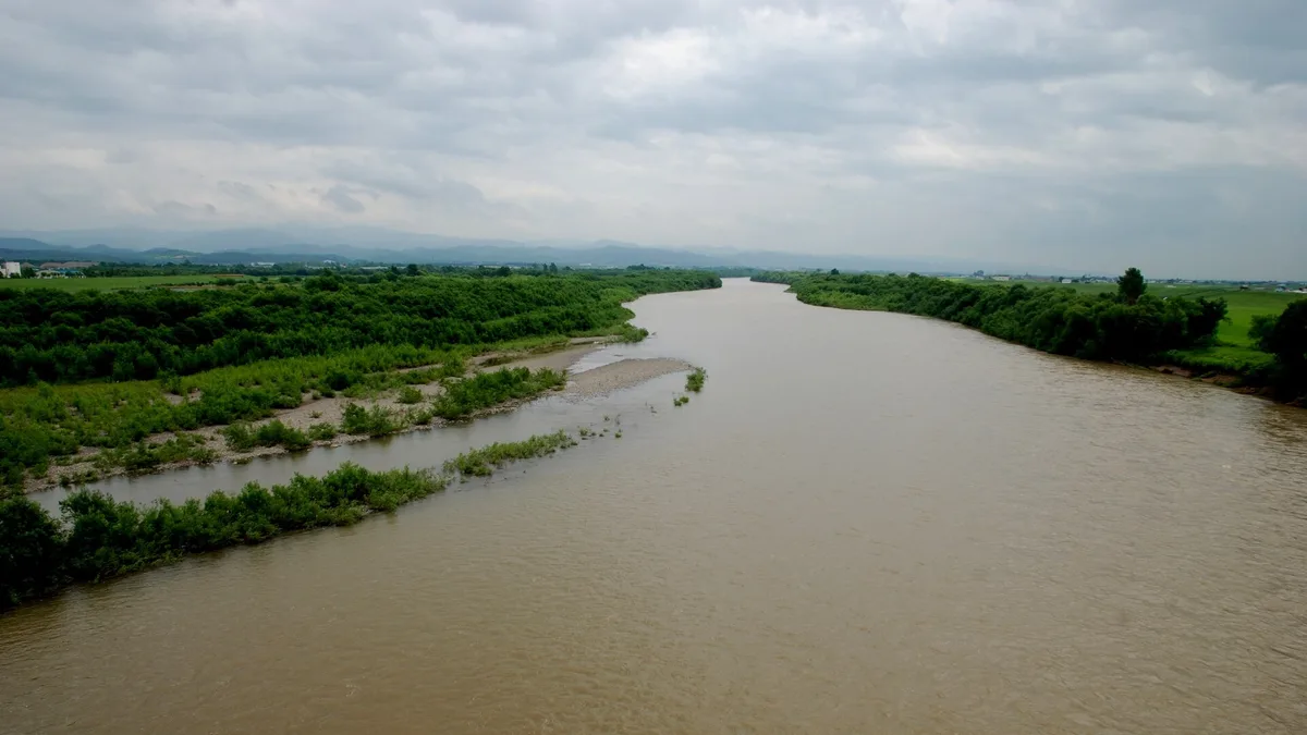 Ishikari River in Japan