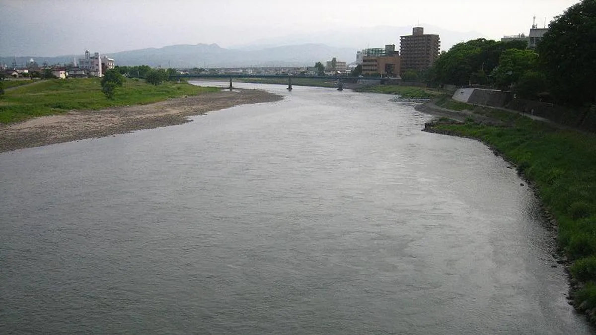 Abukuma River in Japan