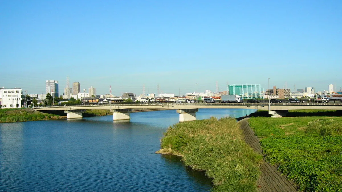 Tsurumi River in Japan