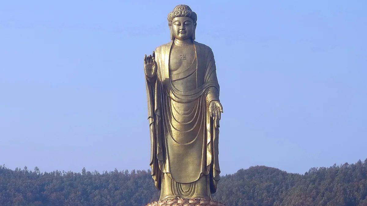 Spring Temple Buddha in China