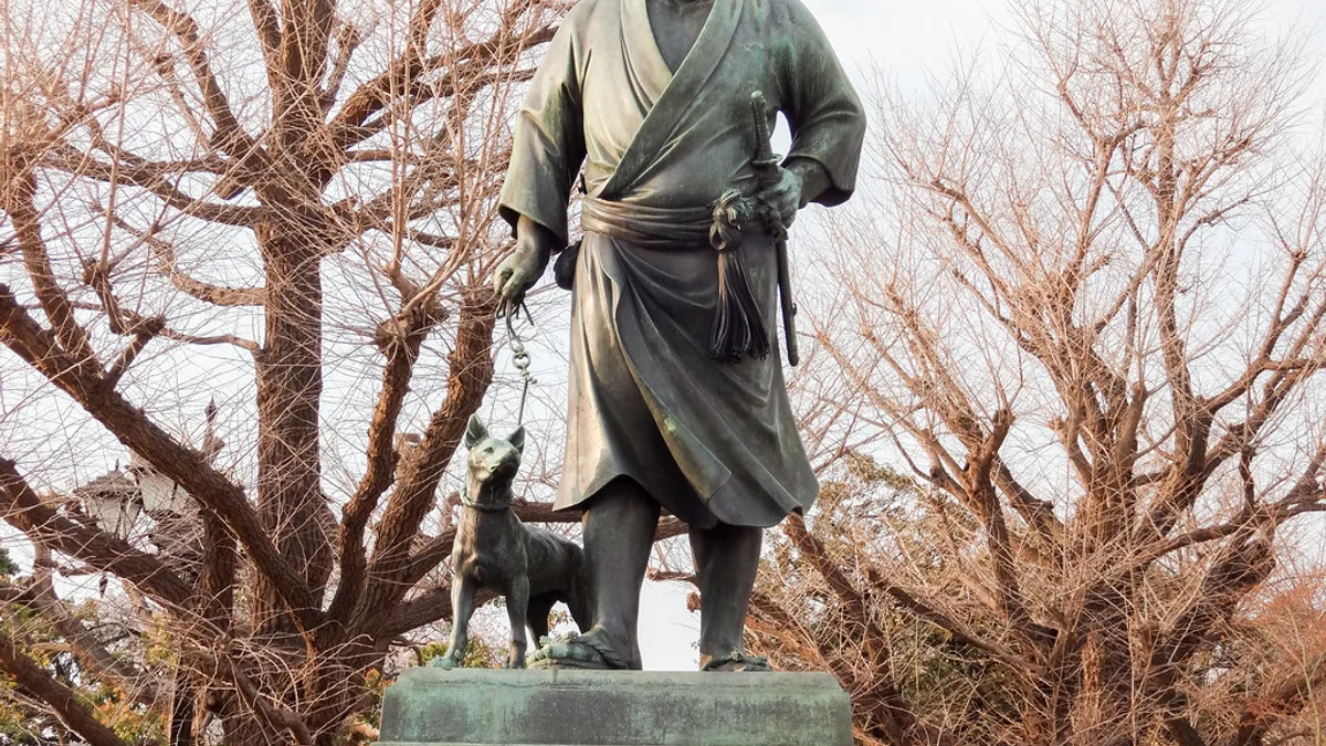 Saigo Takamori Statue in Japan