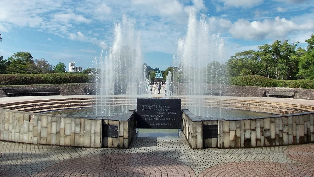 Nagasaki Peace Statue in Japan