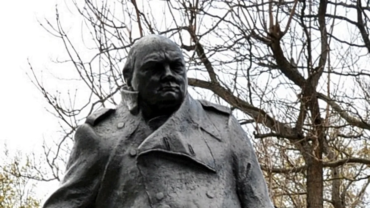 Statue of Winston Churchill in United Kingdom