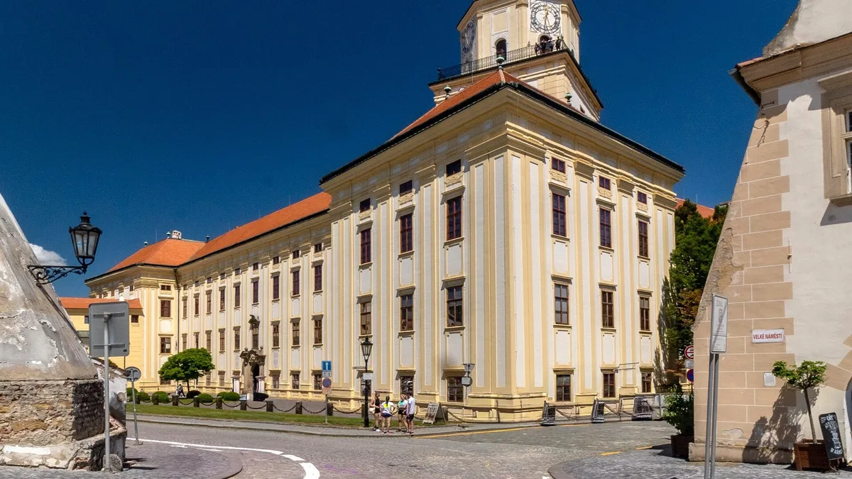 Gardens and Castle at Kroměříž in Czech Republic