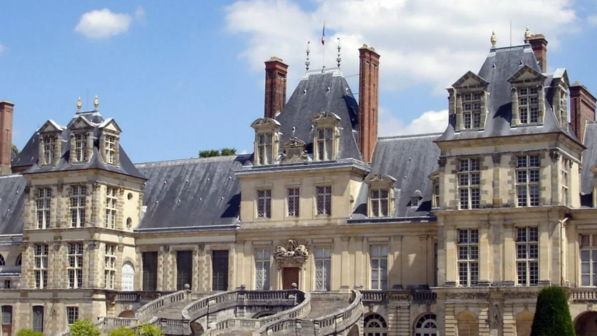 Palace and Park of Fontainebleau in France