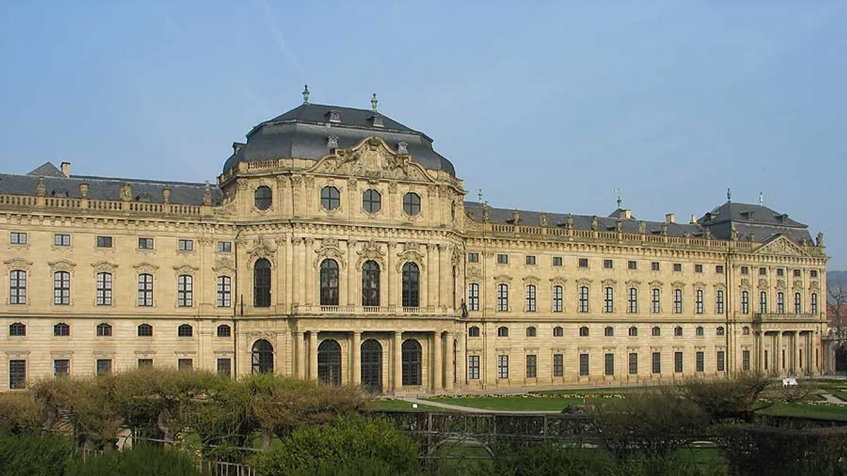 Würzburg Residence with the Court Gardens and Residence Square in Germany