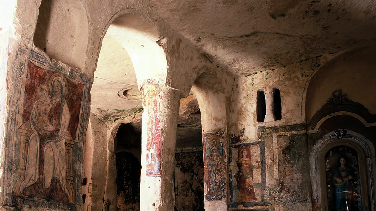 The Sassi and the Park of the Rupestrian Churches of Matera in Italy