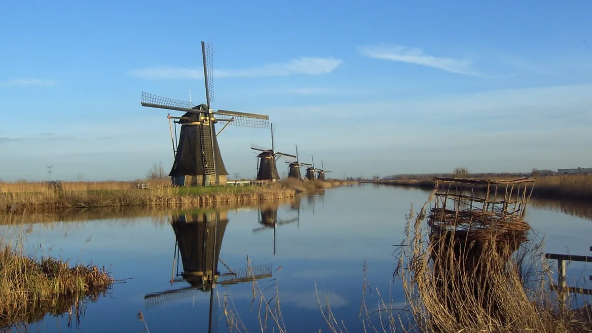 Mill Network at Kinderdijk-Elshout in Netherlands