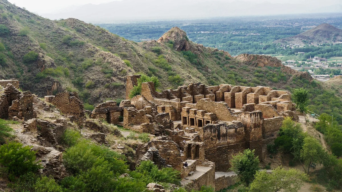 Buddhist Ruins of Takht-i-Bahi and Neighbouring City Remains at Sahr-i-Bahlol in Pakistan