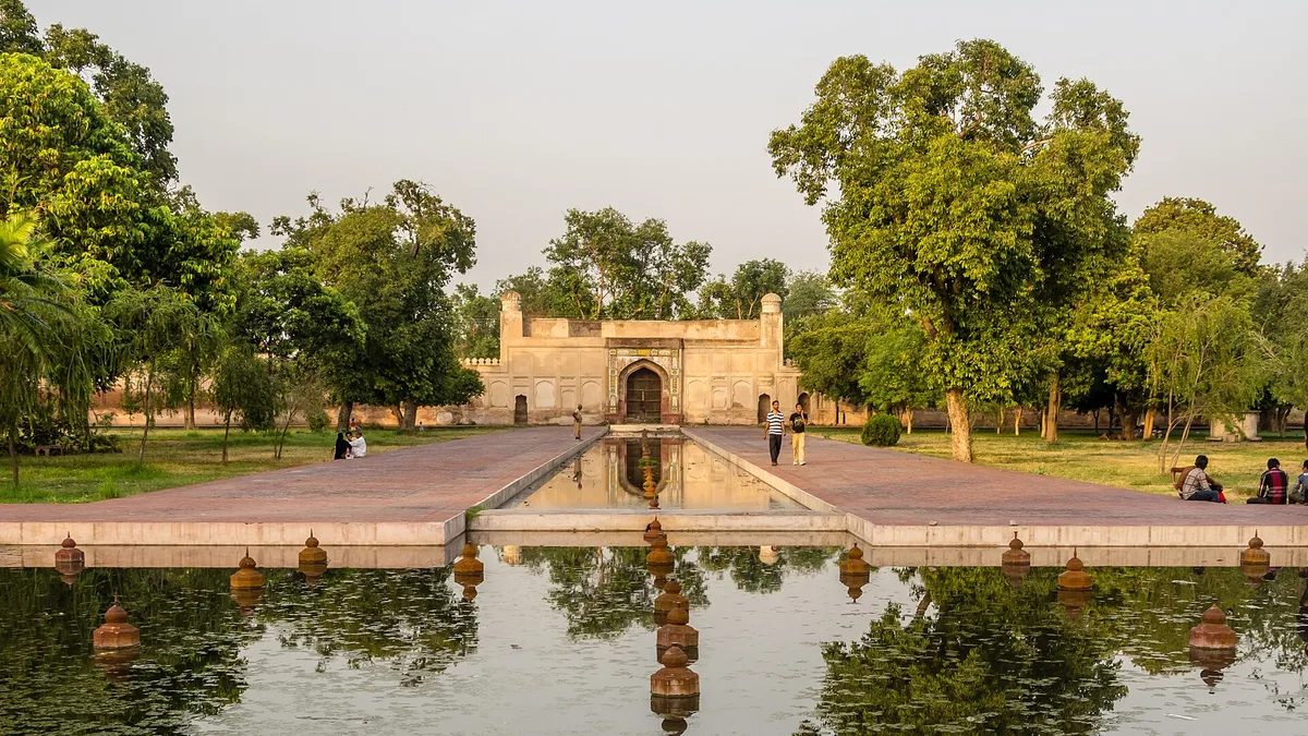 Fort and Shalamar Gardens in Lahore in Pakistan